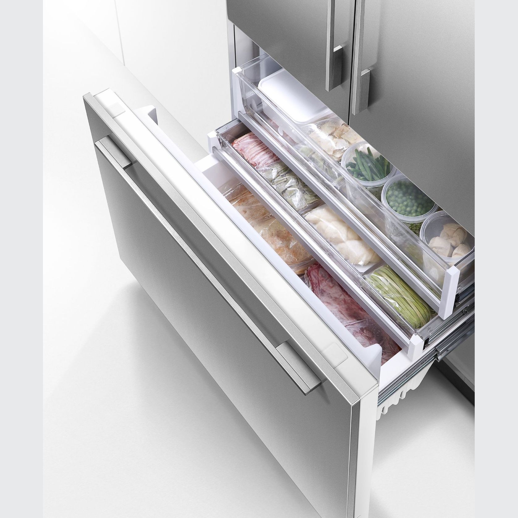 Integrated French Door Refrigerator Freezer, 90cm, Ice & Water gallery detail image