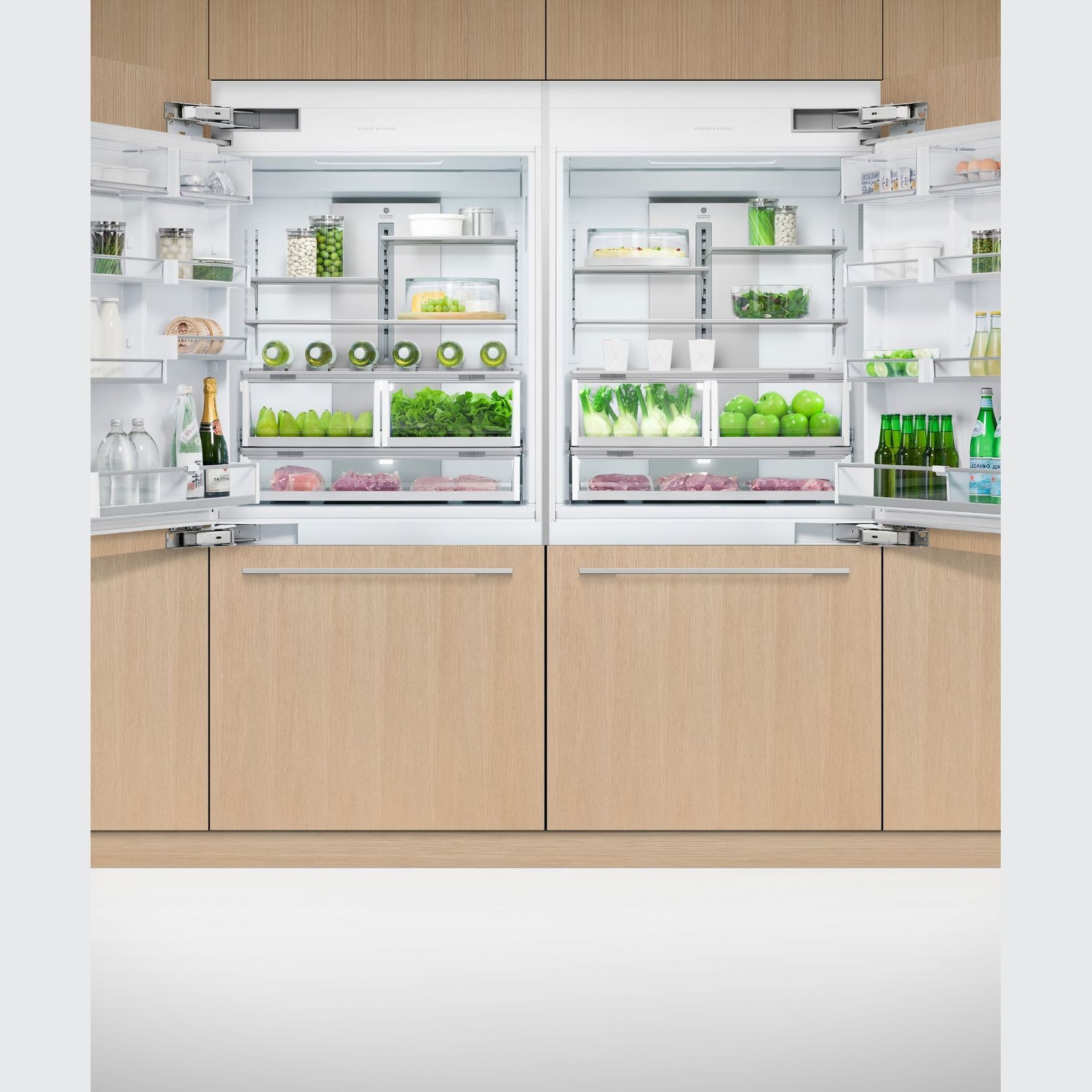 Integrated Refrigerator Freezer, 90.6cm, Ice, Left Hinge gallery detail image