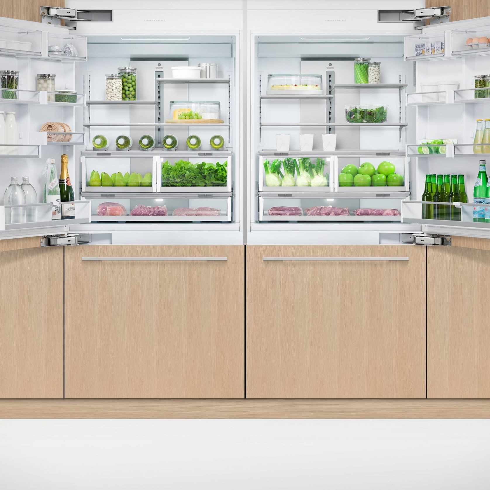 Integrated Refrigerator Freezer, 90.6cm, Ice, Left Hinge gallery detail image