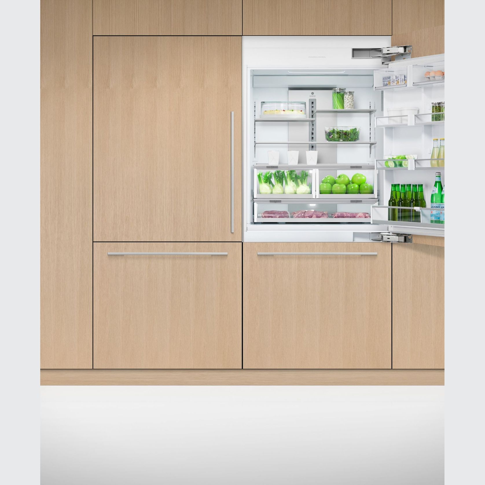 Integrated Refrigerator Freezer, 90.6cm, Ice, Left Hinge gallery detail image