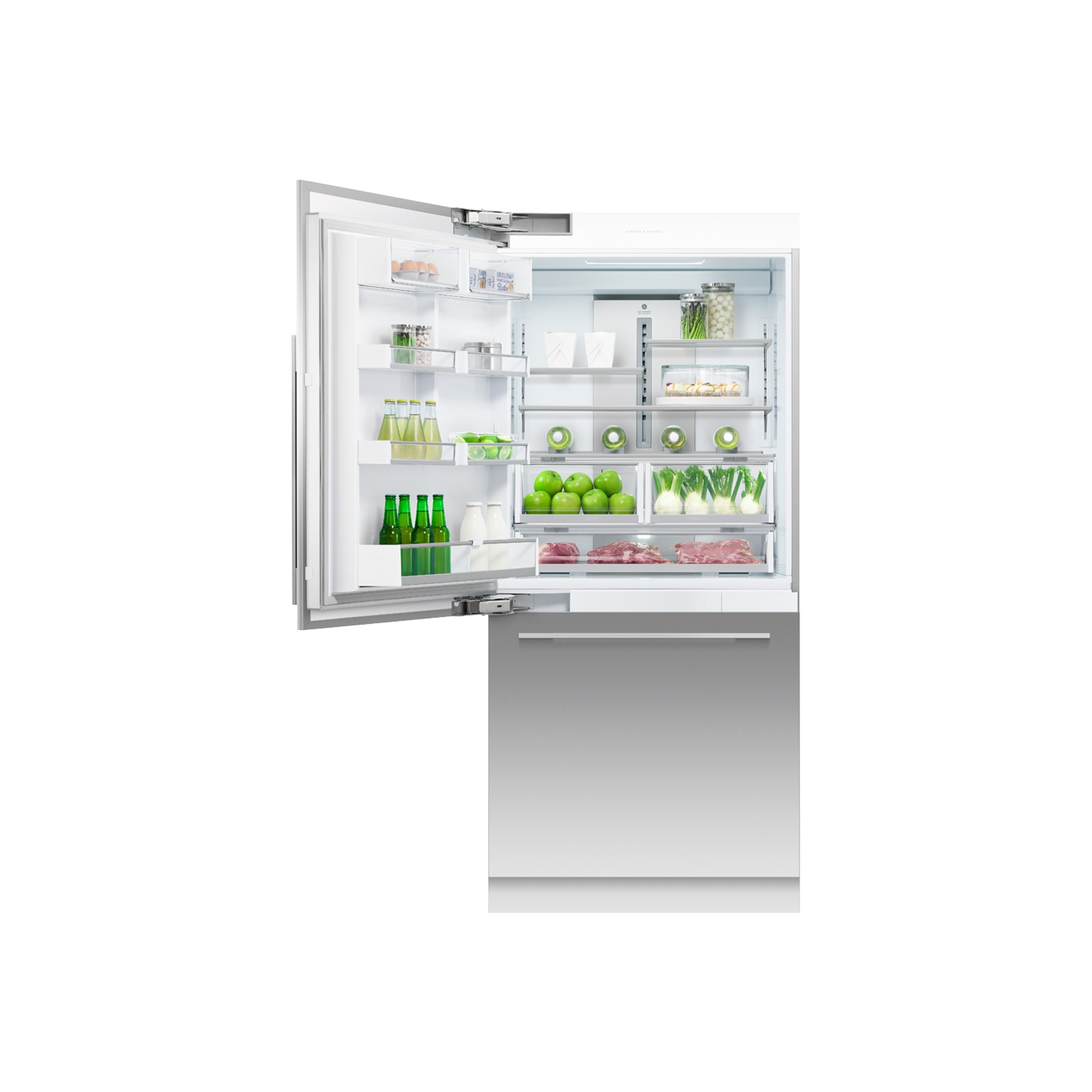 Integrated Refrigerator Freezer, 90.6cm, Ice, Left Hinge gallery detail image