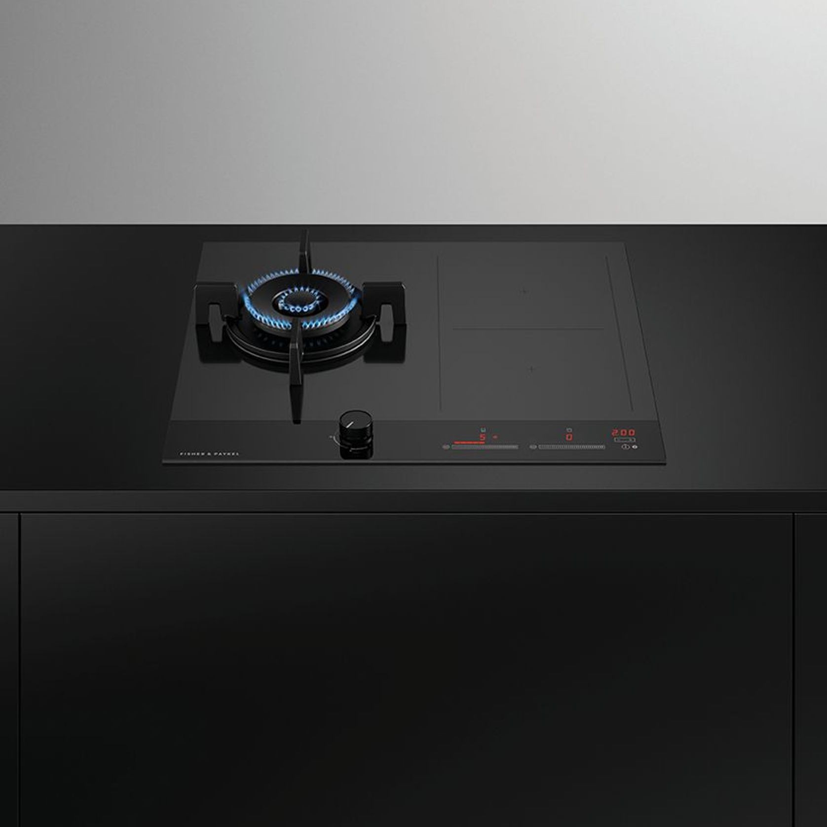 Gas + Induction Cooktop, 60cm, 1 Burner, 2 Zones with SmartZone gallery detail image
