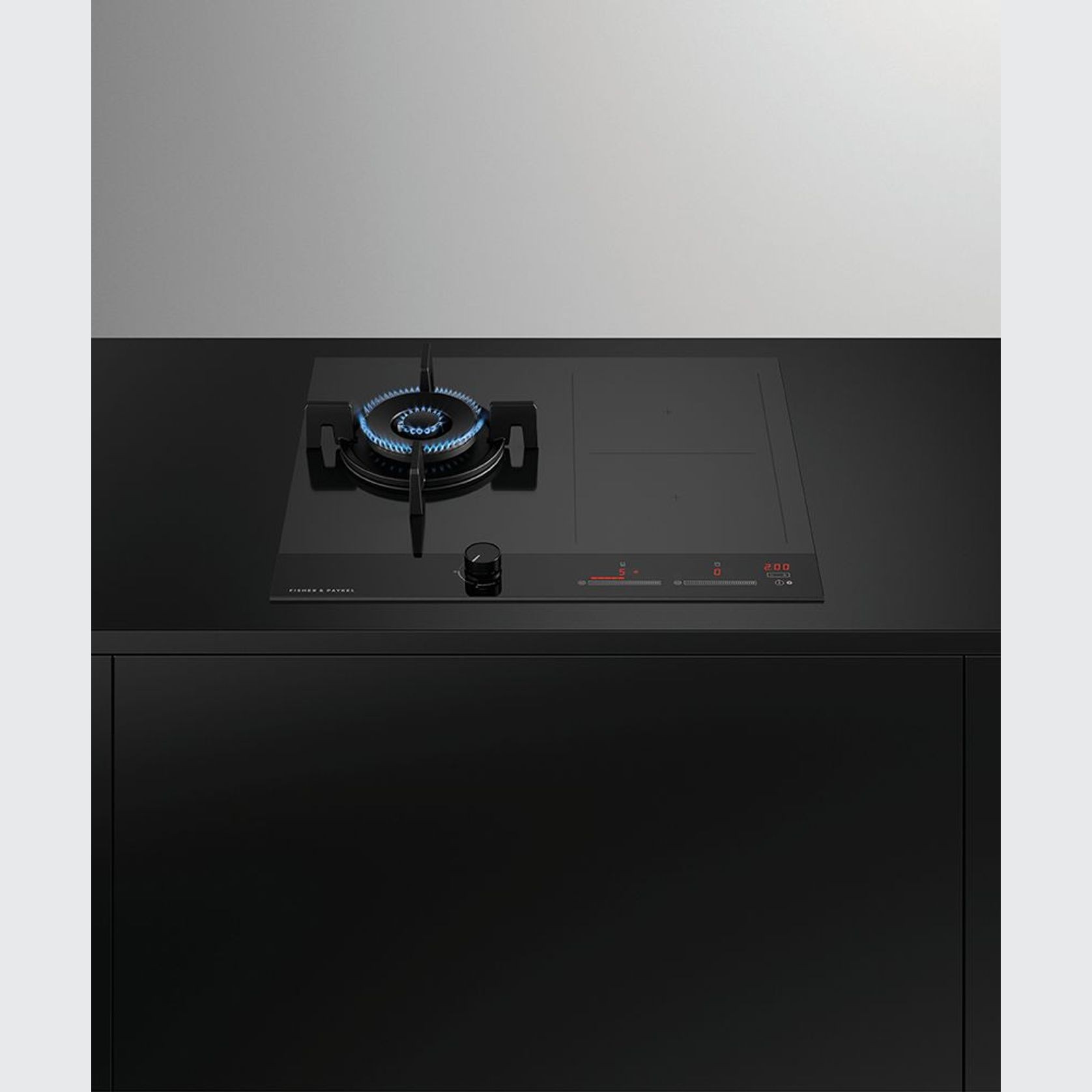 Gas + Induction Cooktop, 60cm, 1 Burner, 2 Zones with SmartZone, LPG gallery detail image