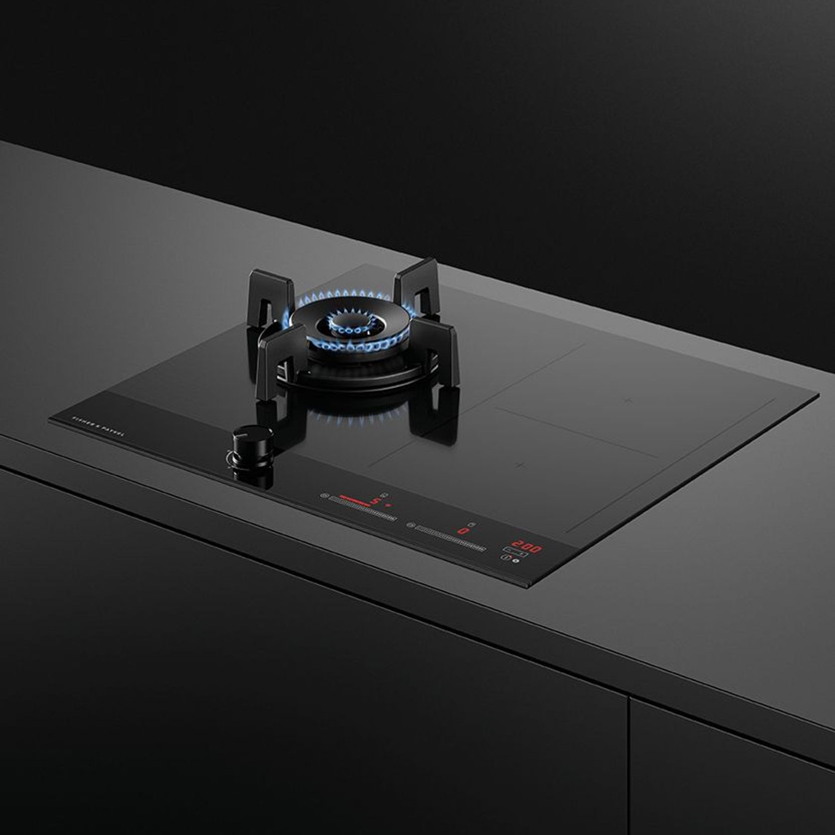 Gas + Induction Cooktop, 60cm, 1 Burner, 2 Zones with SmartZone gallery detail image