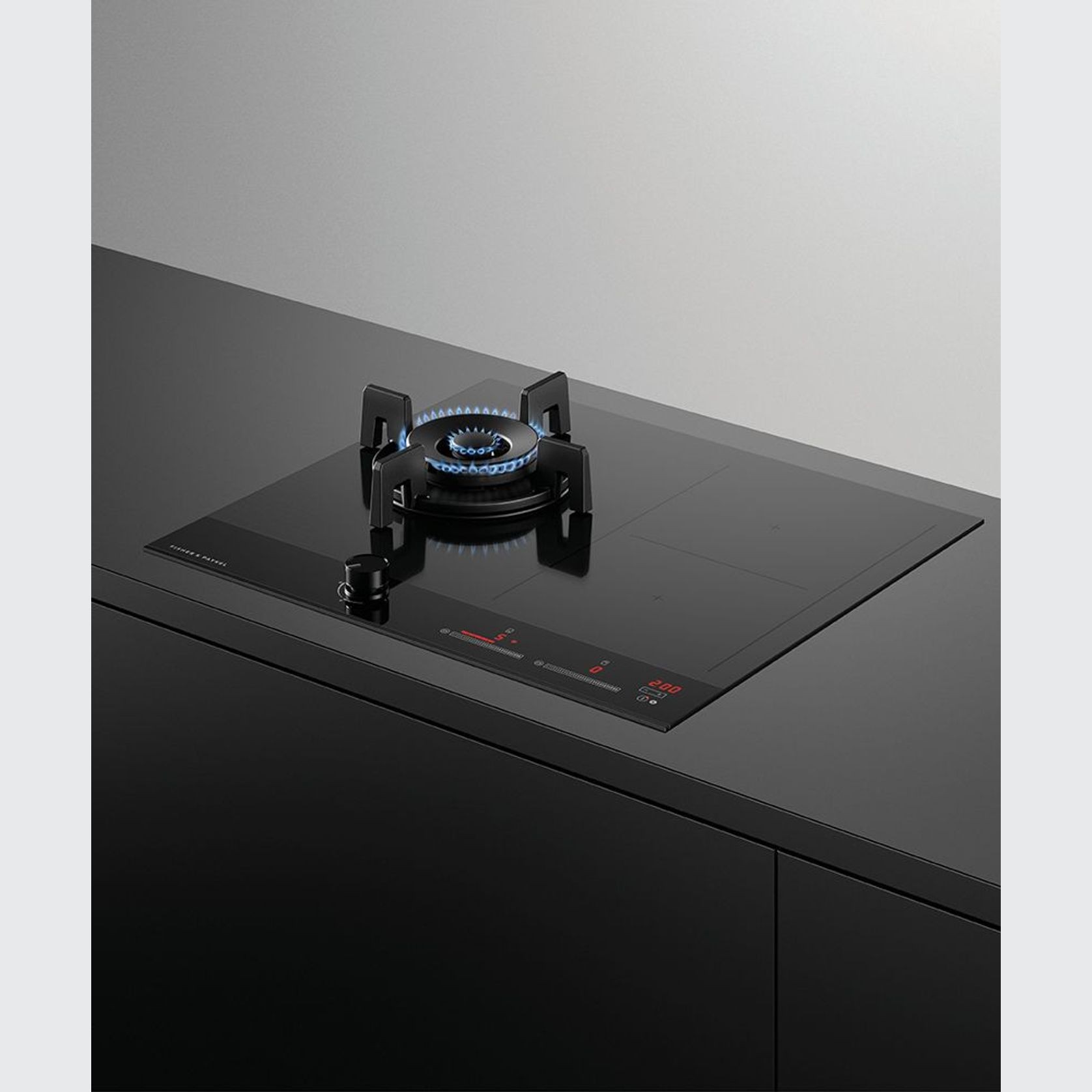 Gas + Induction Cooktop, 60cm, 1 Burner, 2 Zones with SmartZone, LPG gallery detail image
