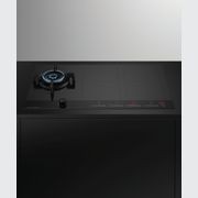 Gas + Induction Cooktop, 90cm, 1 Burner, 4 Zones with SmartZone, Black Glass gallery detail image