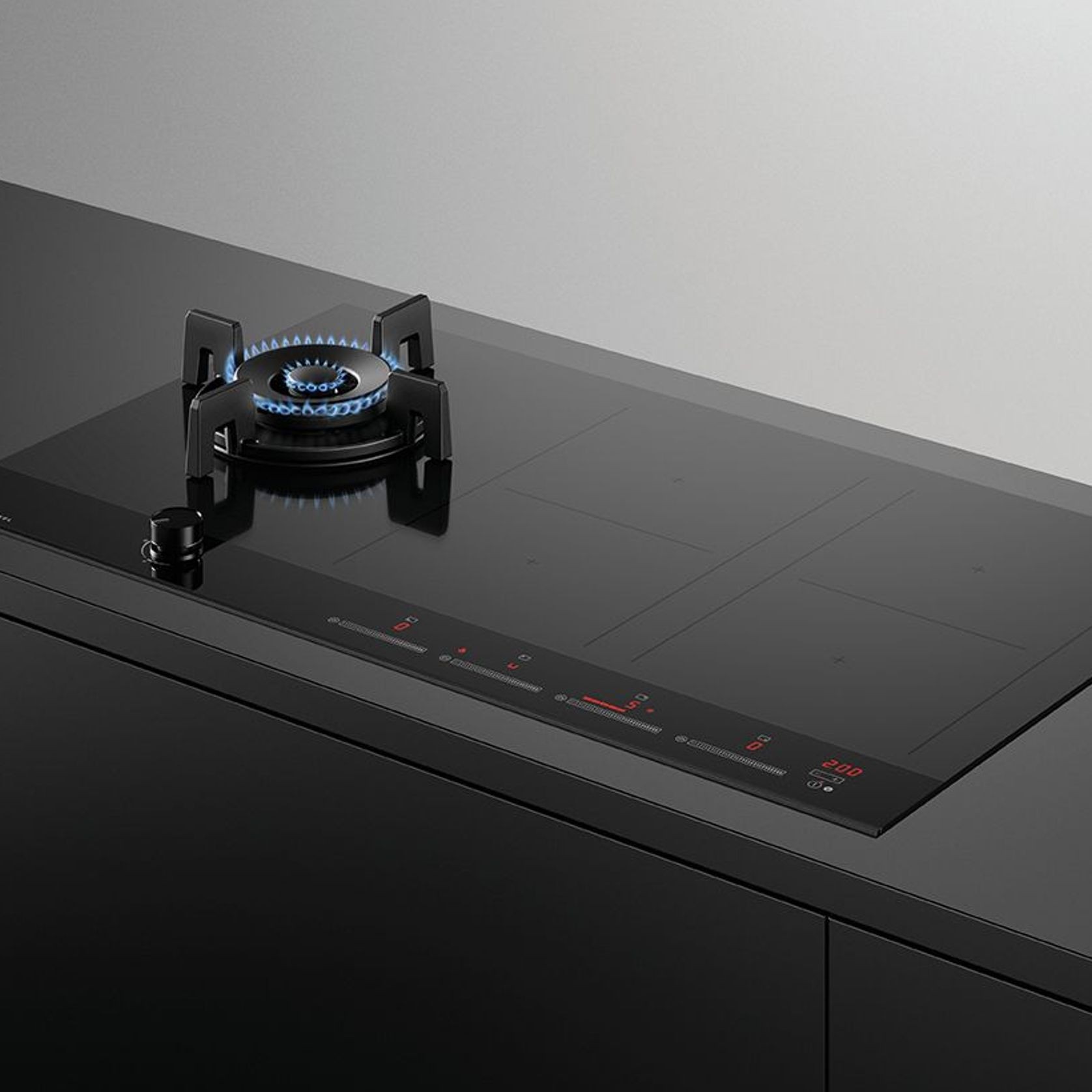 Gas + Induction Cooktop, 90cm, 1 Burner, 4 Zones with SmartZone gallery detail image