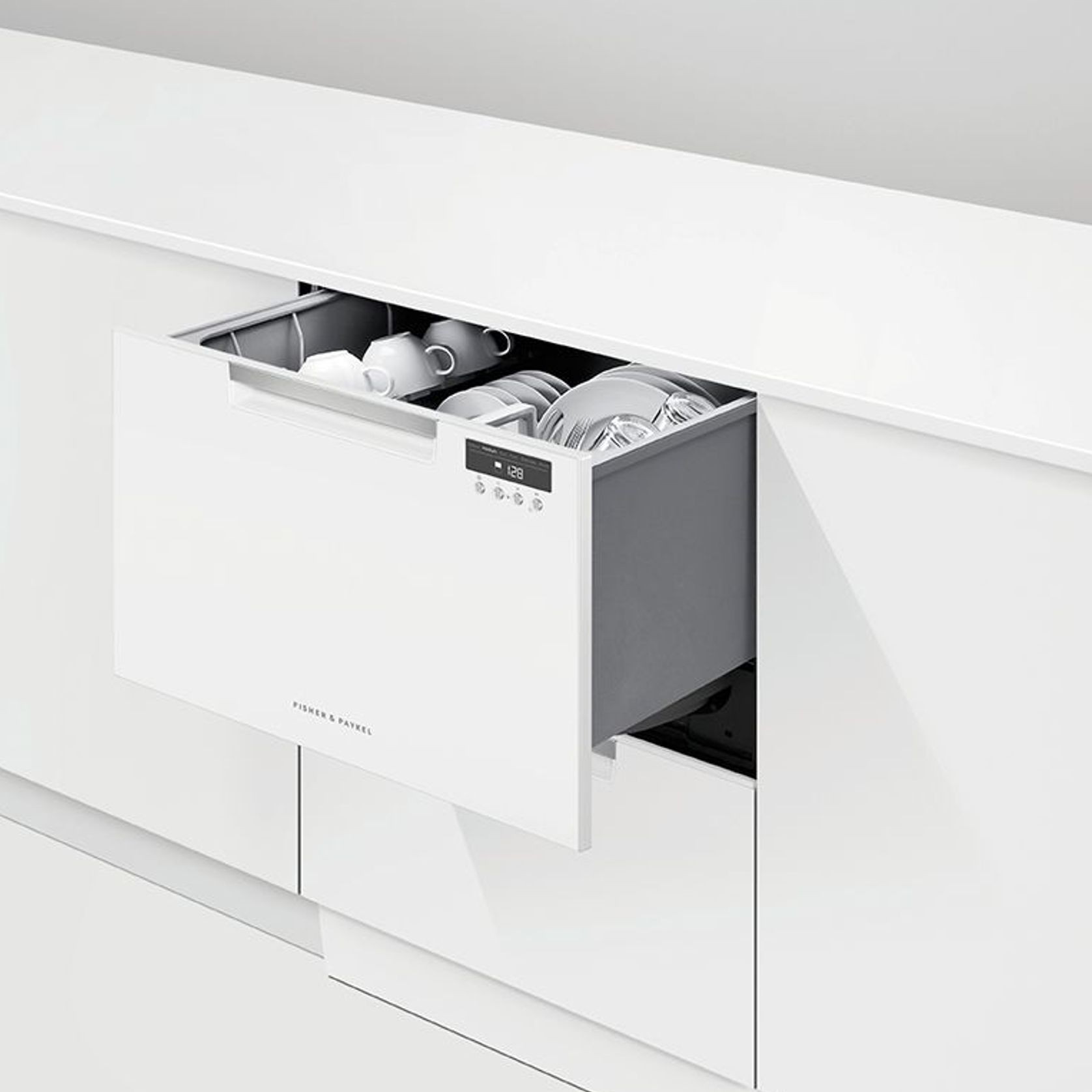 Double DishDrawer Dishwasher, White ArchiPro NZ