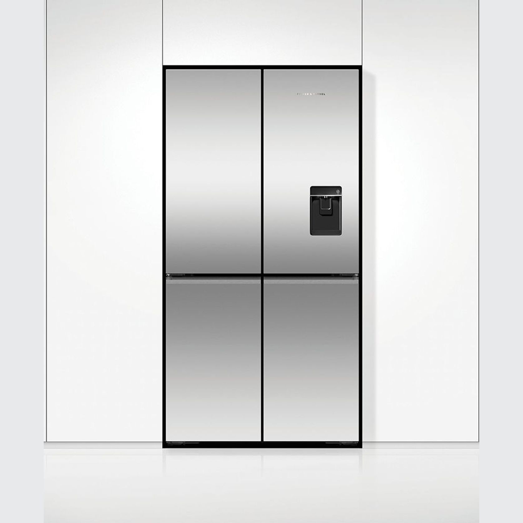 Freestanding Quad Door Refrigerator Freezer, 90.5cm, 538L, Ice & Water, Stainless Steel gallery detail image