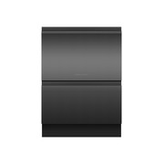 Built-under Double DishDrawer Dishwasher, Sanitise, Black Stainless Steel gallery detail image