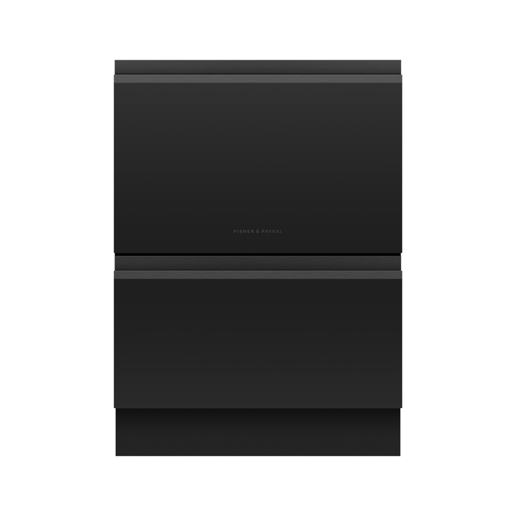 Built-under Double DishDrawer Dishwasher, Sanitise, Black Glass gallery detail image