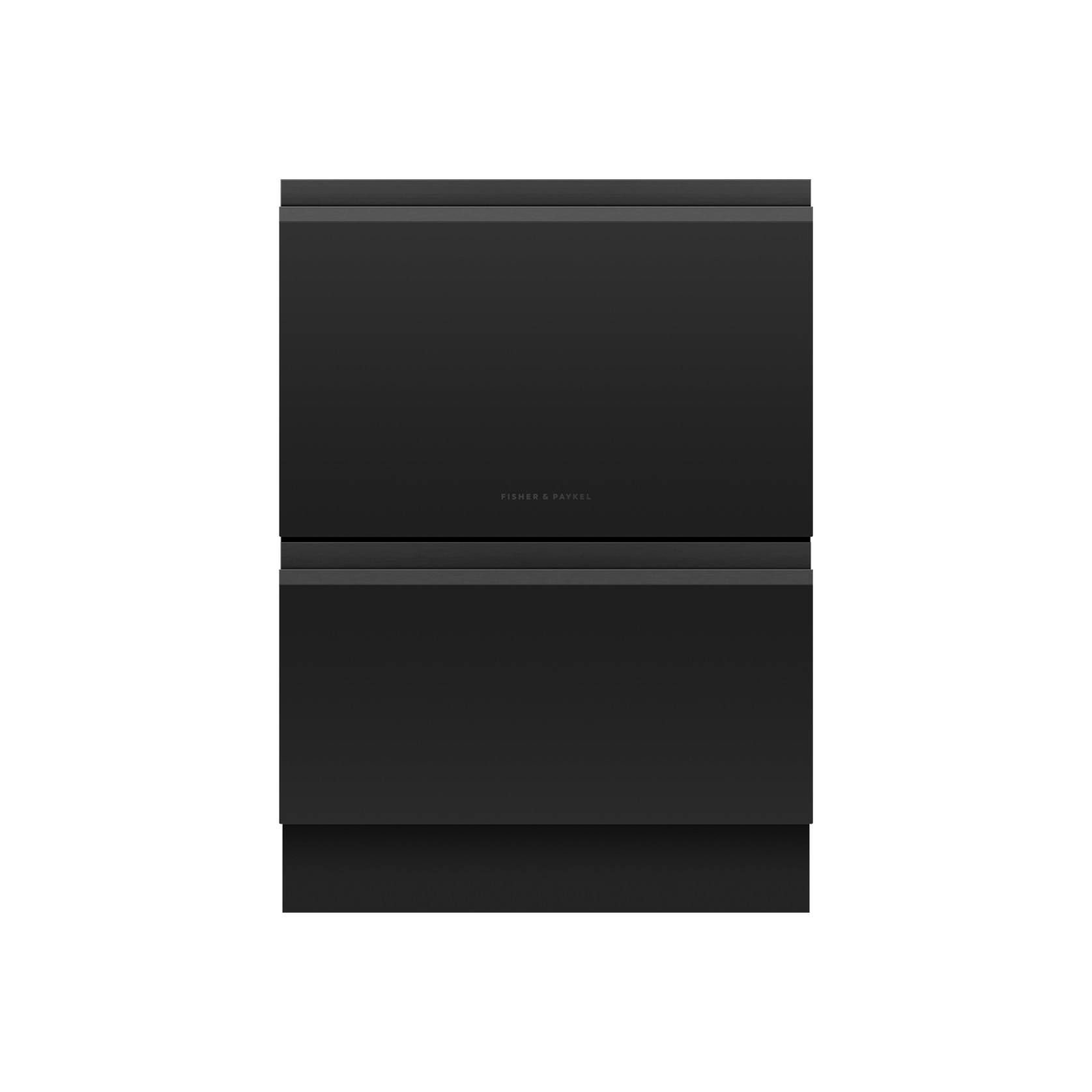 Built-under Double DishDrawer Dishwasher, Sanitise, Black Glass gallery detail image