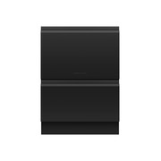 Built-under Double DishDrawer Dishwasher, Sanitise, Black Glass gallery detail image