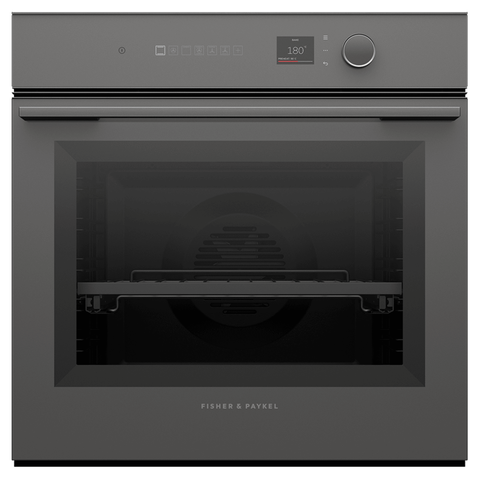 Oven, 60cm, 16 Function Self-cleaning, Grey Glass gallery detail image