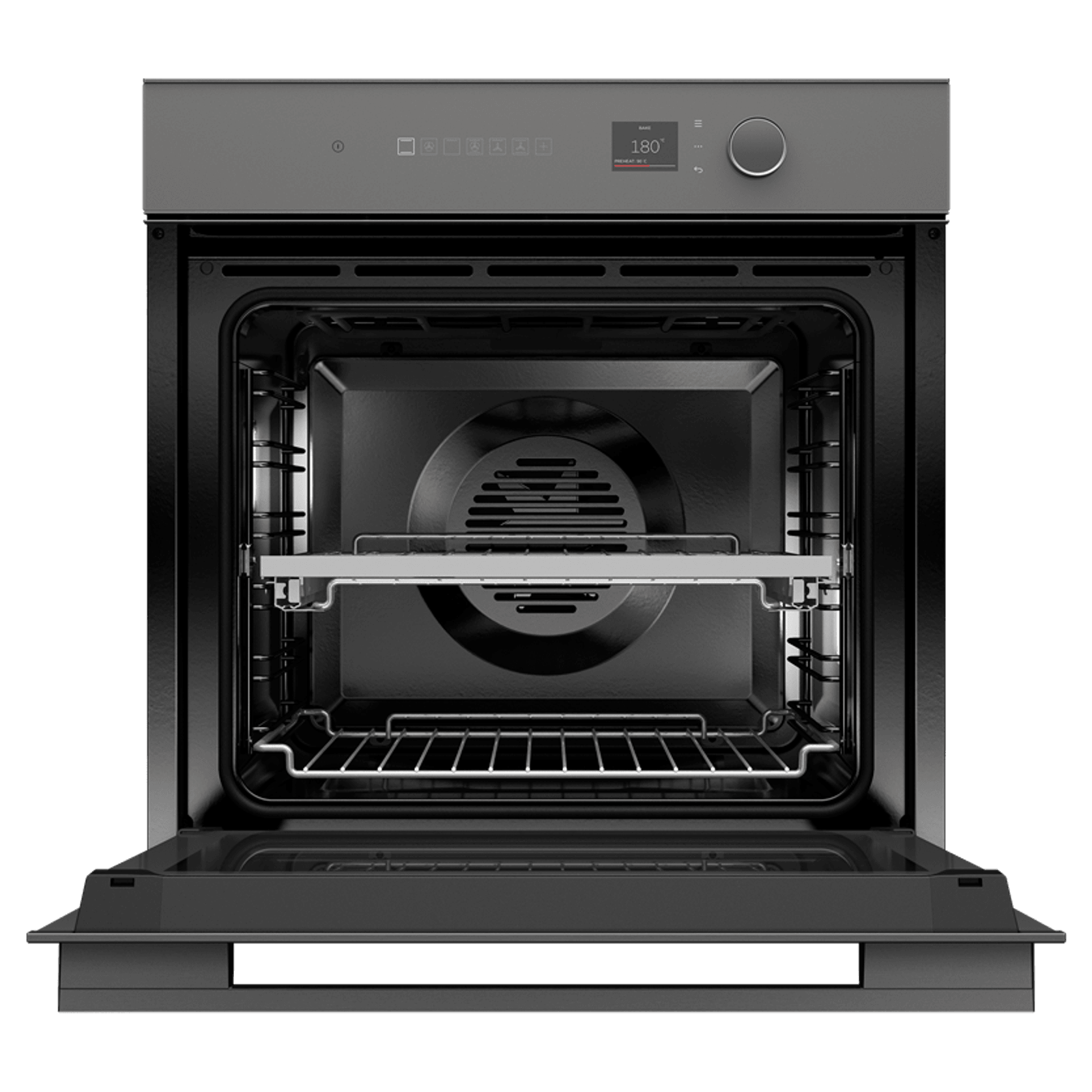 Oven, 60cm, 16 Function Self-cleaning, Grey Glass gallery detail image
