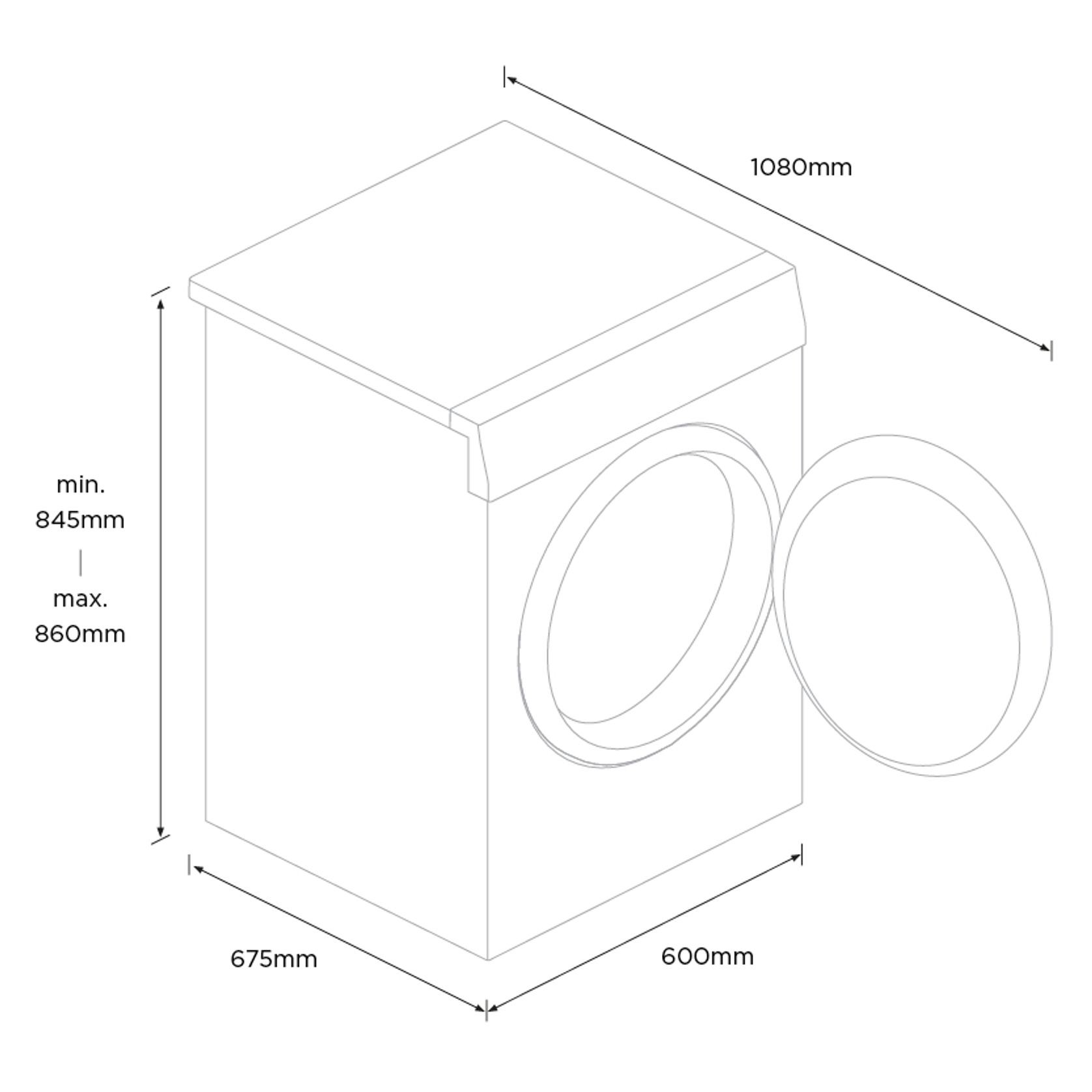 White Front Loader Washing Machine, 11kg, ActiveIntelligence, Steam Care gallery detail image