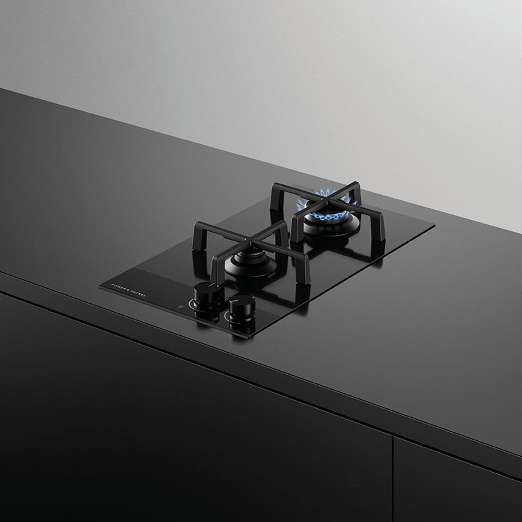 Gas on Glass Cooktop, 30cm, LPG, Black Glass gallery detail image