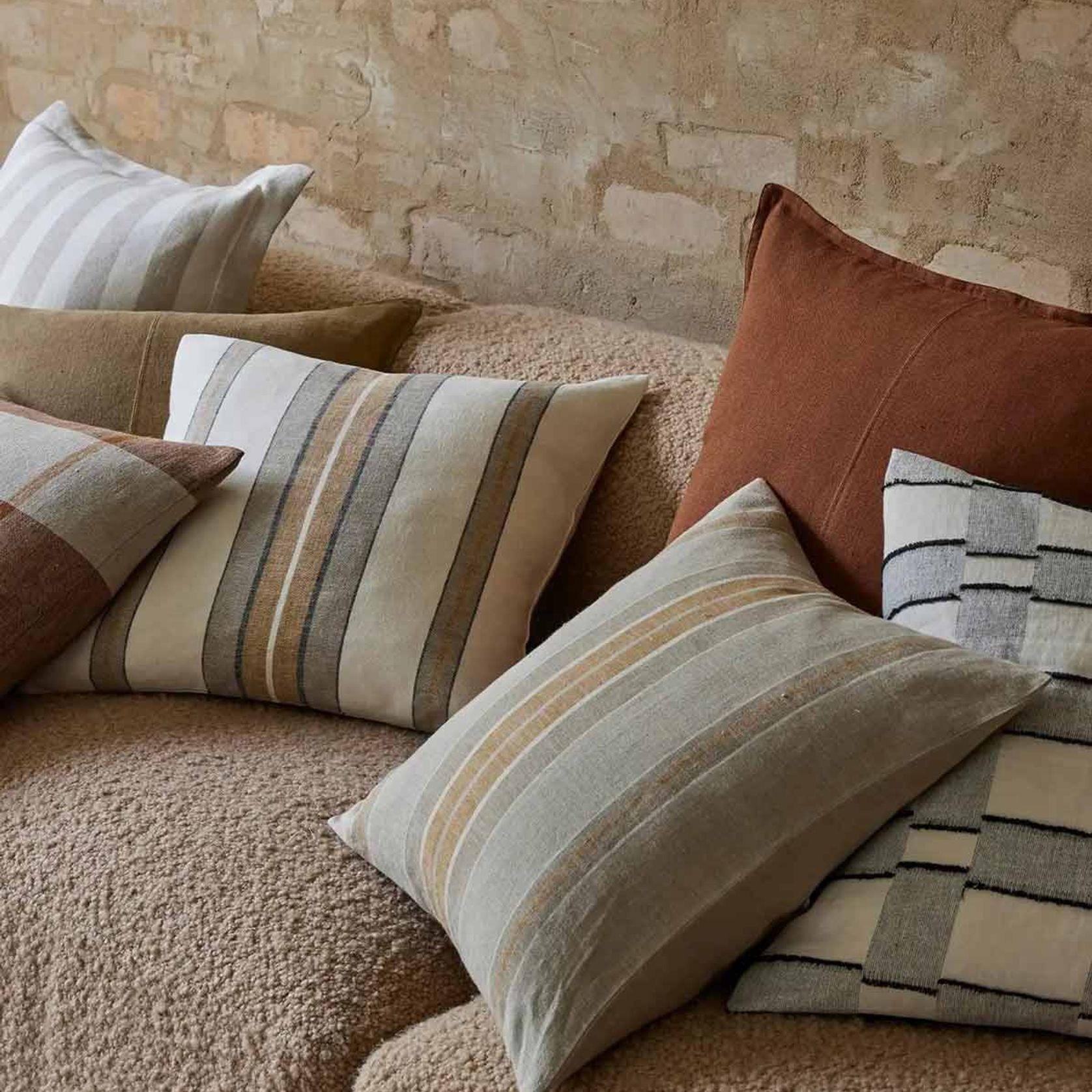 Weave Home Franco Cushion - Linen | 50 x 50cm gallery detail image