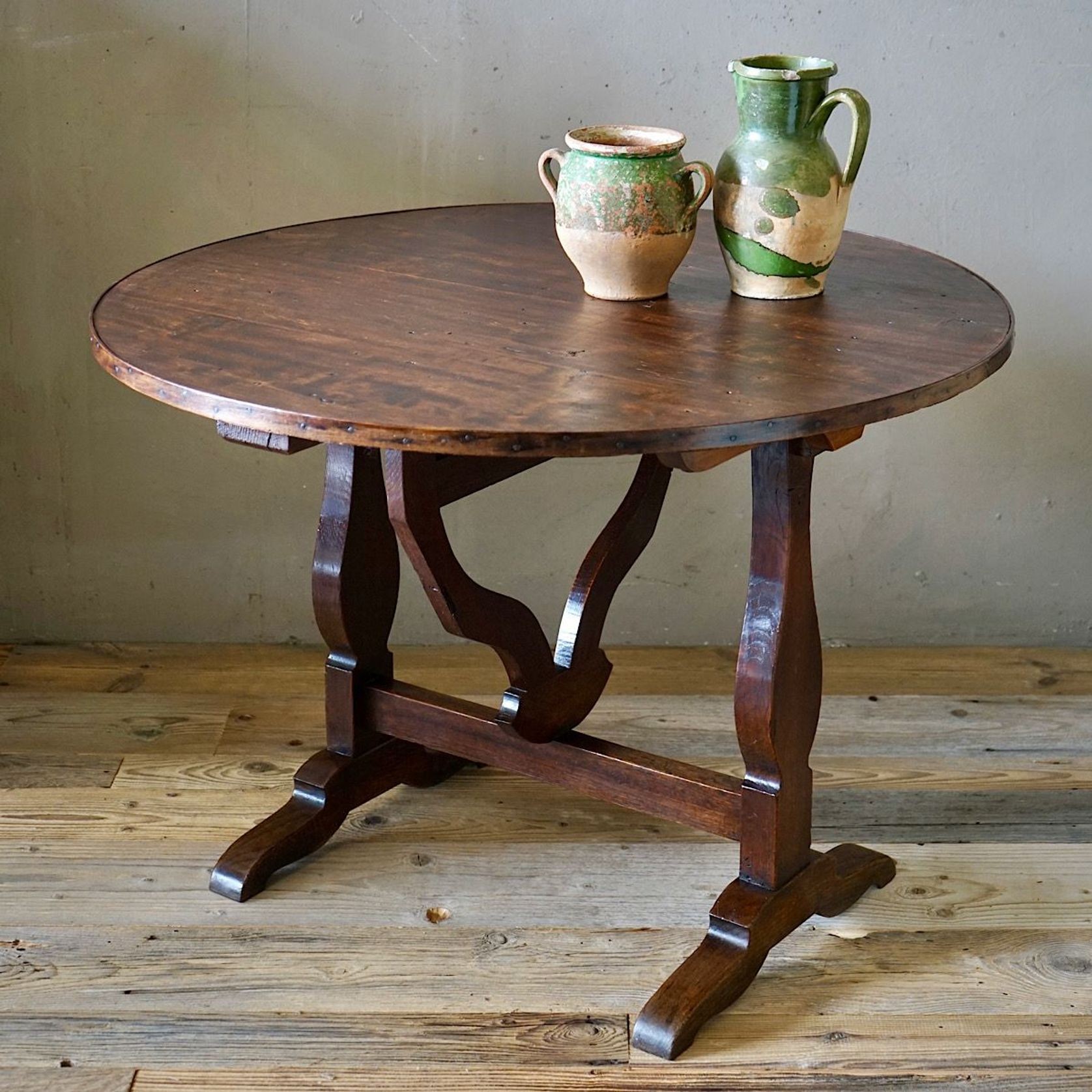 French Antique Wine Harvest Table gallery detail image
