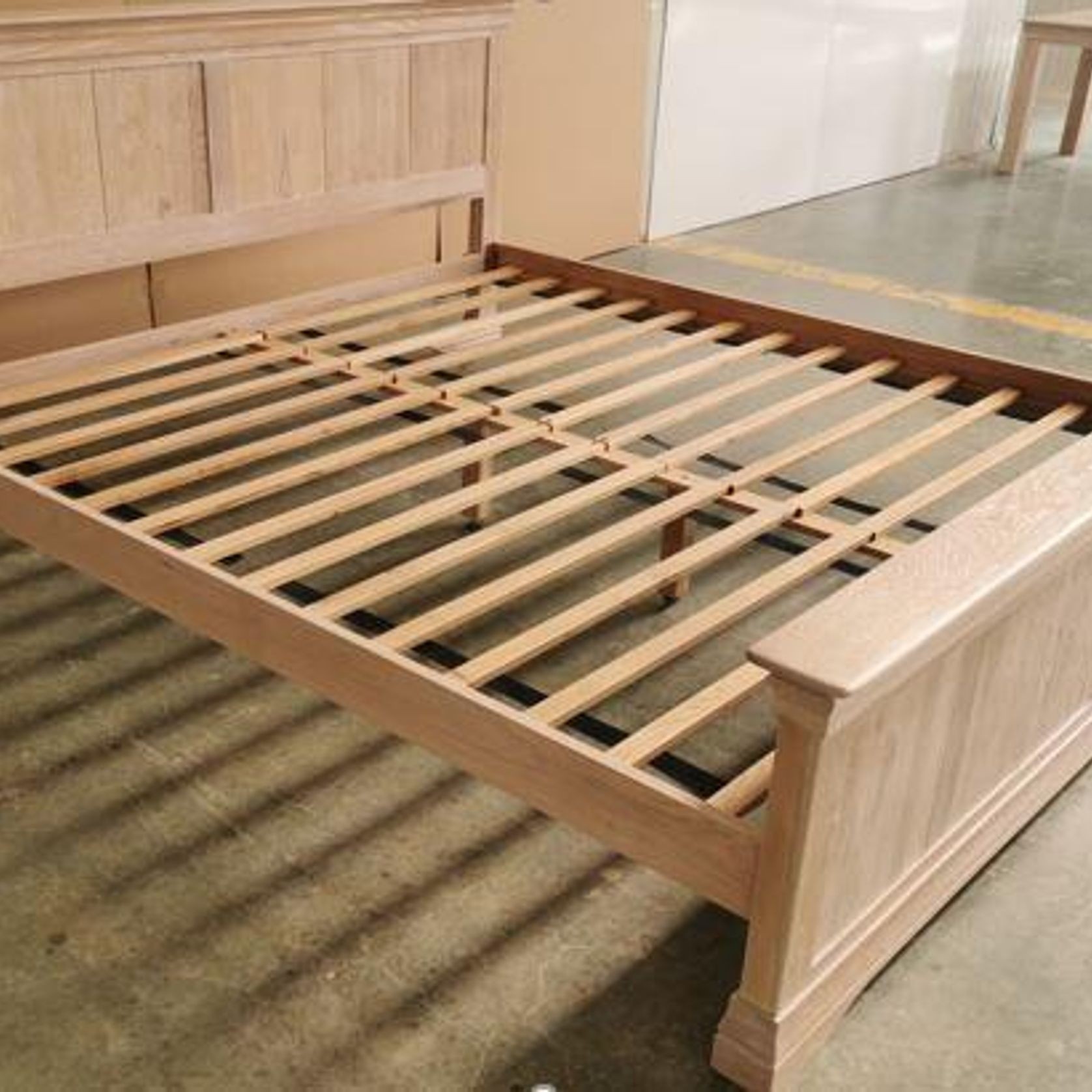 French Rustic Solid Oak Bed Frame gallery detail image