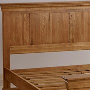 French Rustic Solid Oak Bed Frame gallery detail image