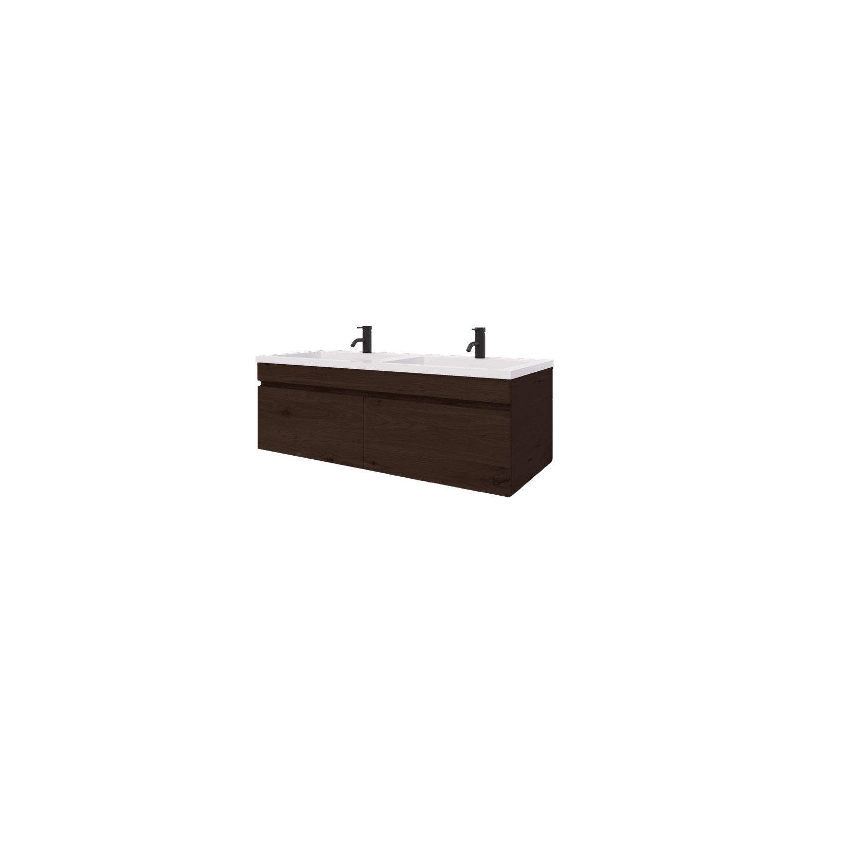 Code Lux 1500 Double Sink 2 Drawer Vanity - 5 Colours gallery detail image