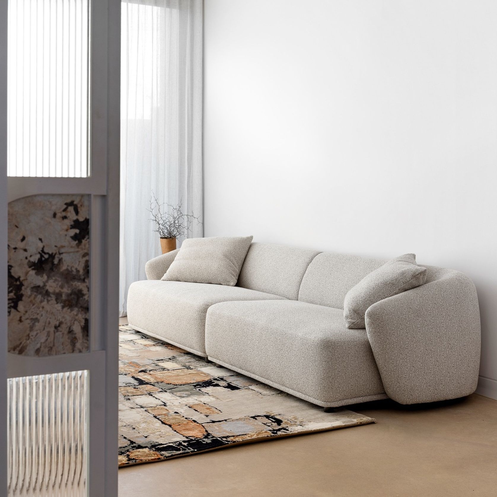 Gemma 2 Piece Sofa | Stone gallery detail image