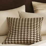 Weave Home Giovanni Cushion - Cocoa | Bouclé Houndstooth gallery detail image