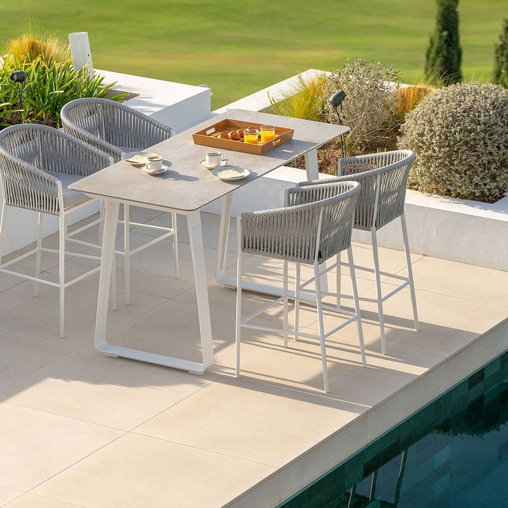 Gizella Outdoor Rope Bar Chair gallery detail image