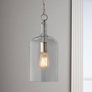 Kendal Glass Pendant Light - Chrome gallery detail image