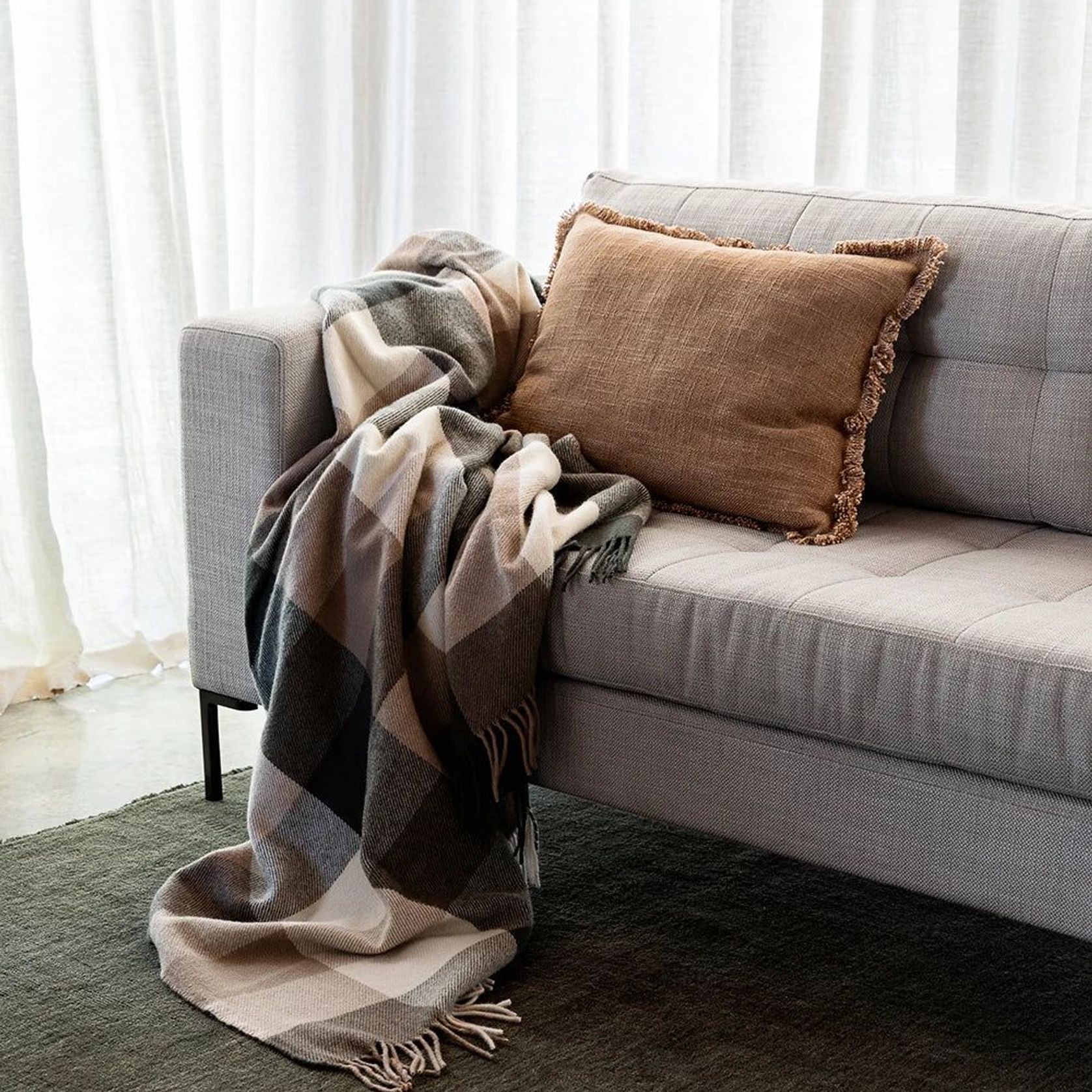 Baya Glenburn Wool Throw Blanket - Multi | Made in NZ gallery detail image