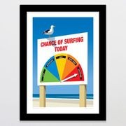 Chance Of Surfing Art Print gallery detail image