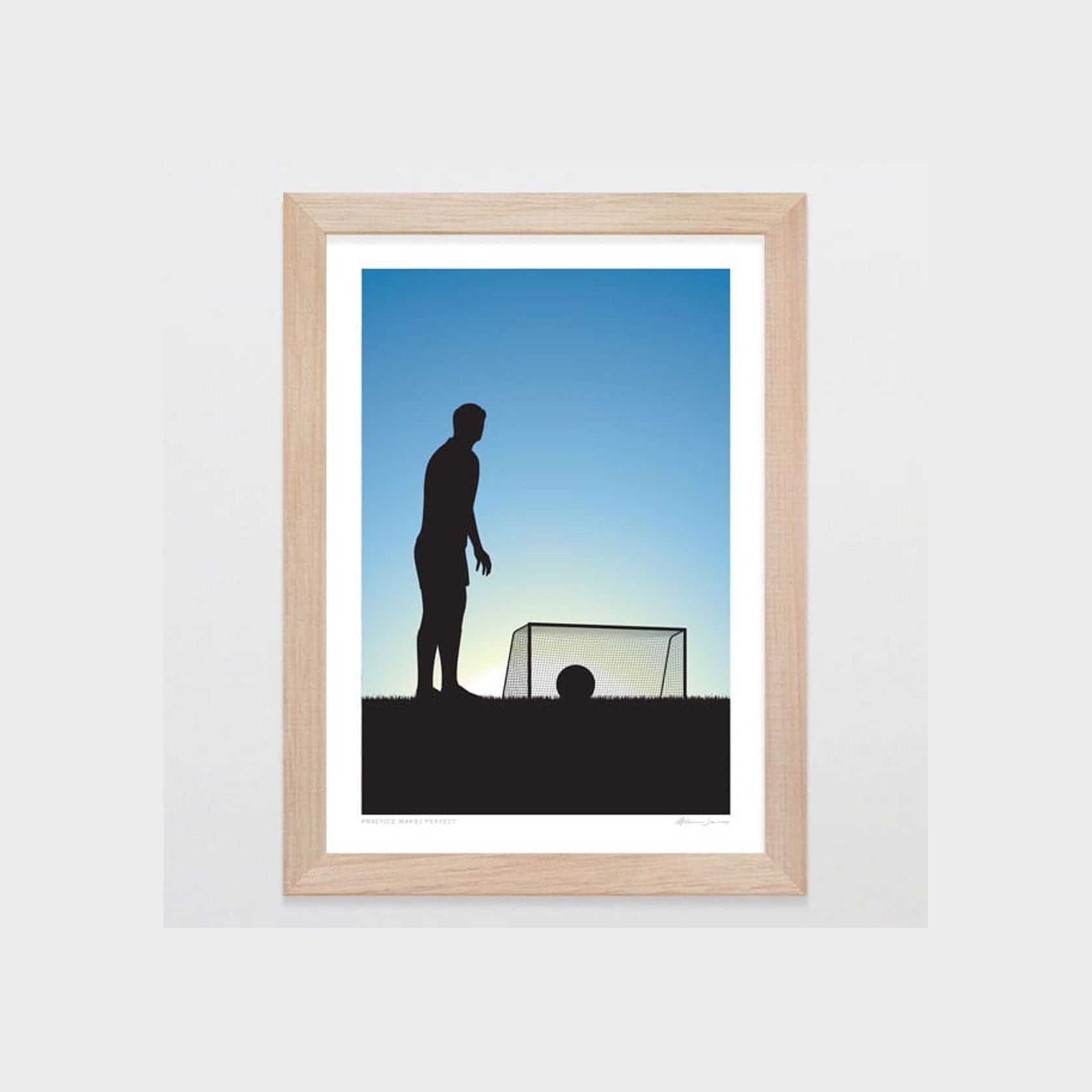 Practice Makes Perfect - Football Boy Art Print gallery detail image