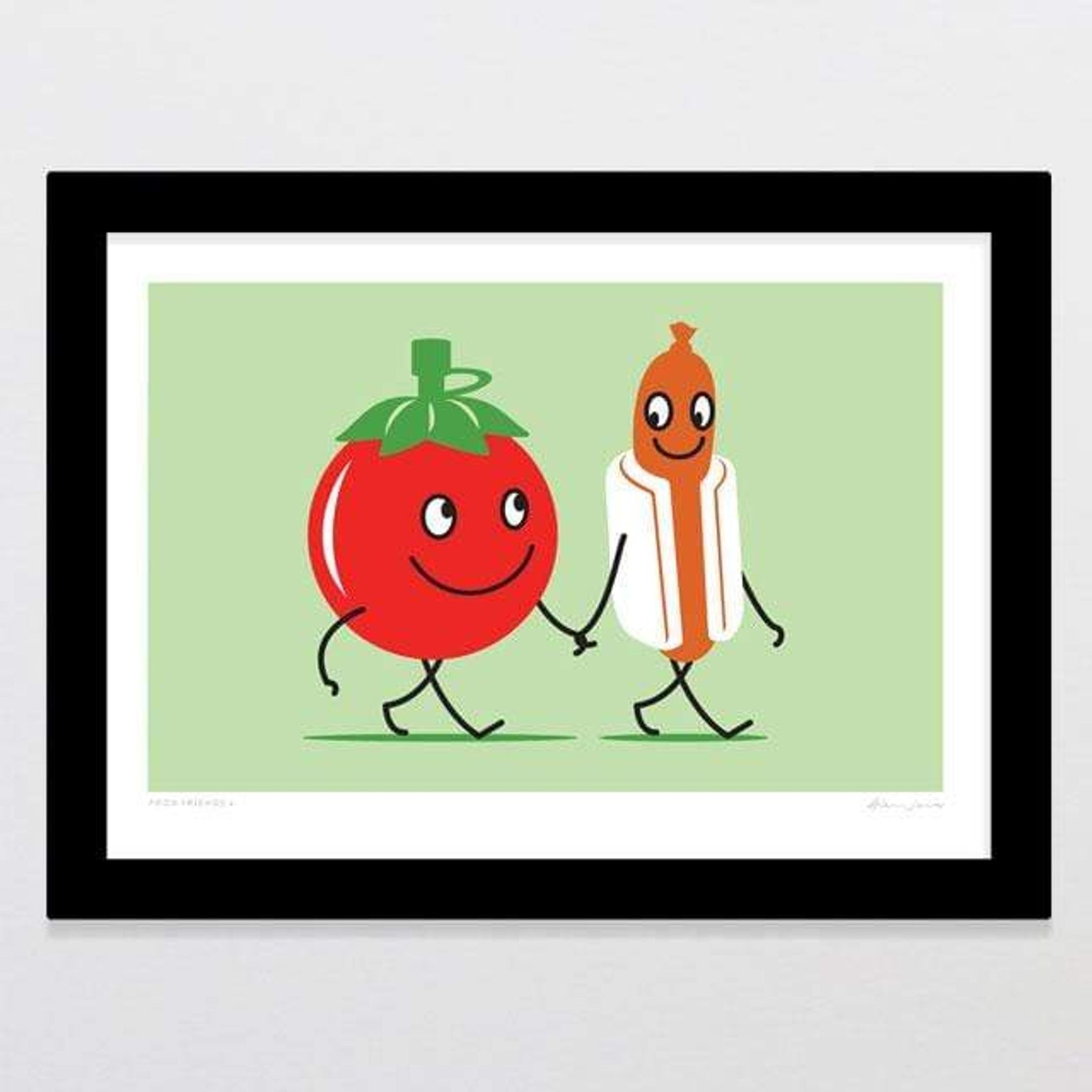 Food Friends 2 - Sausage & Sauce Art Print gallery detail image