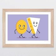Food Friends 4 - Cheese & Cracker Art Print gallery detail image