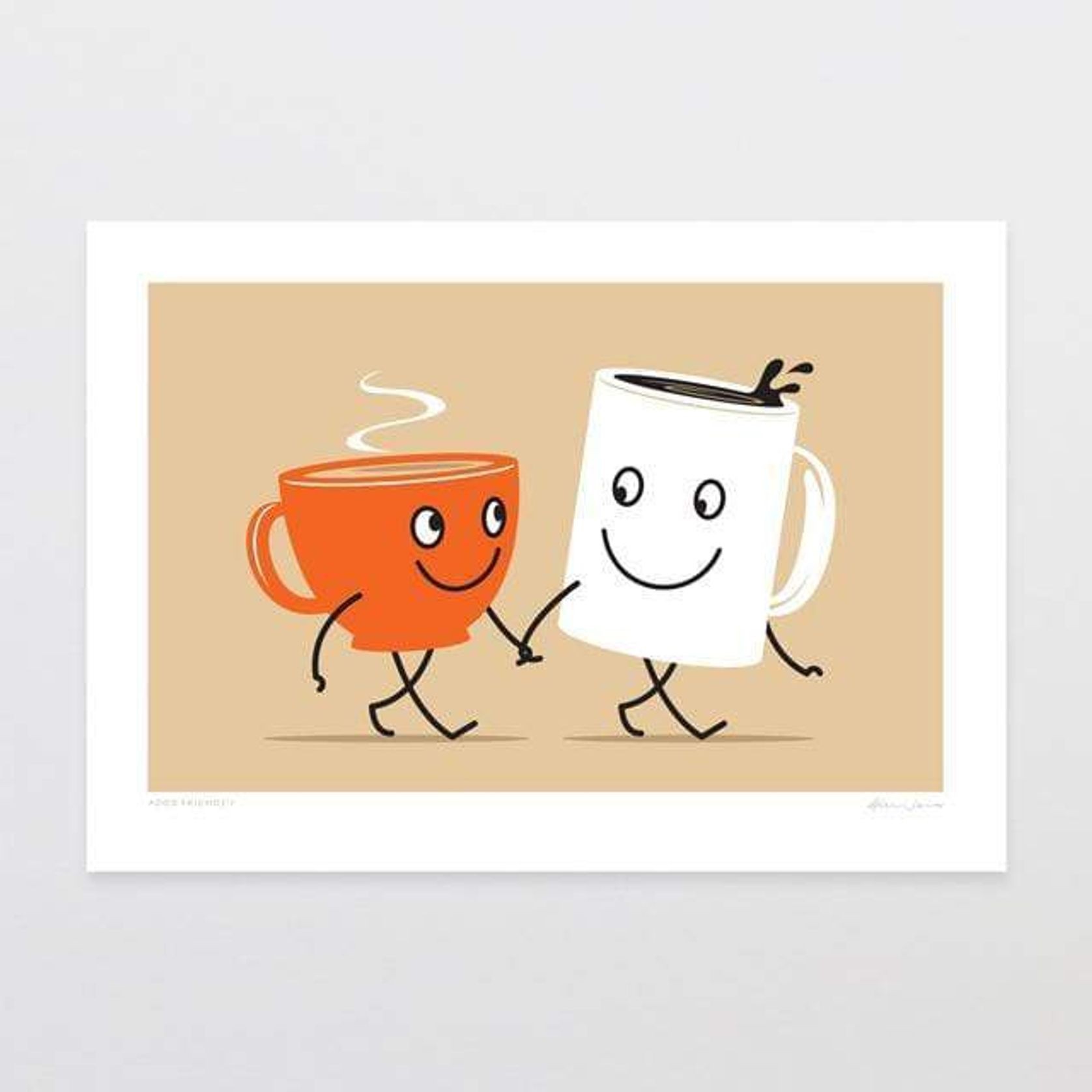 Food Friends 7 - Tea & Coffee Art Print gallery detail image