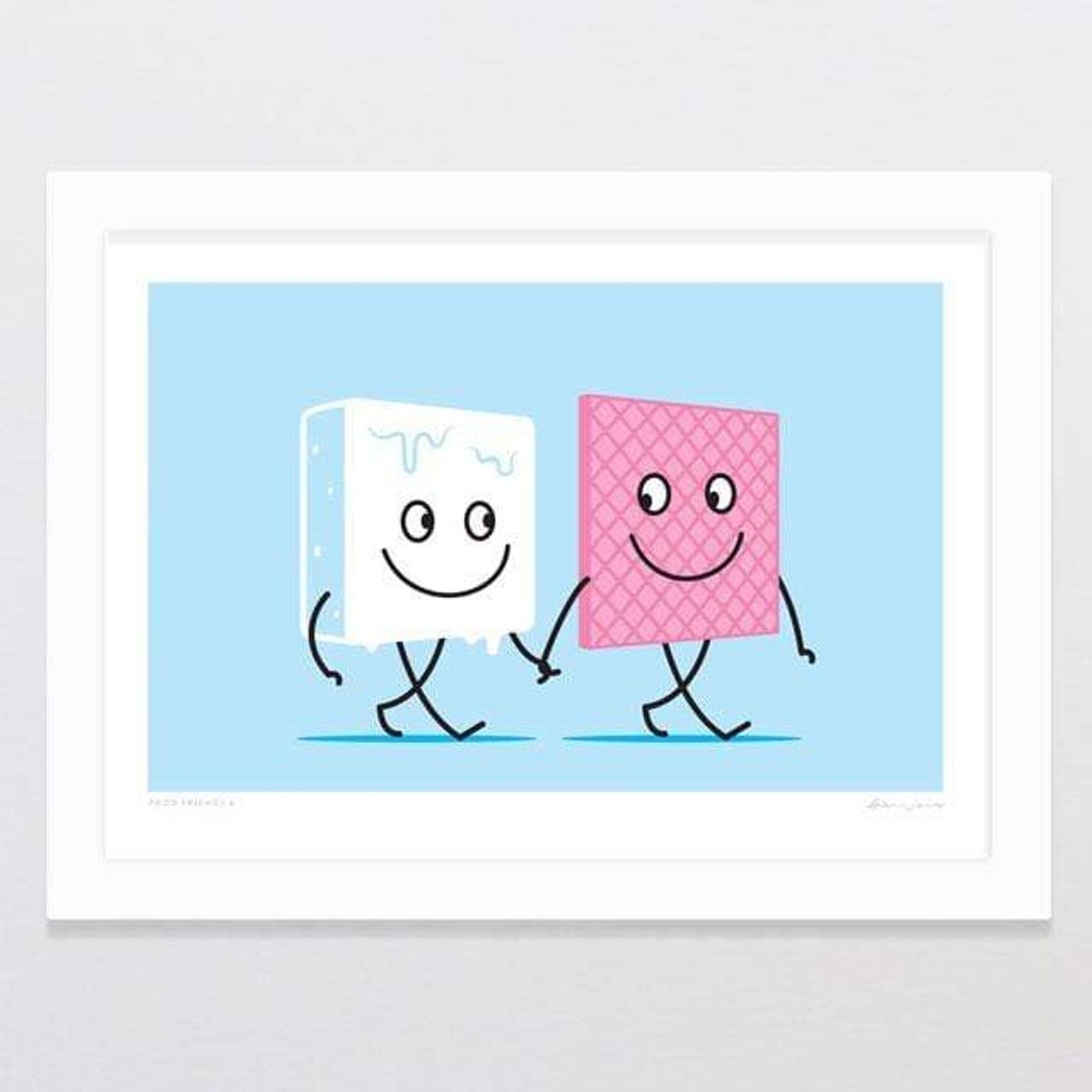 Food Friends 6 - Ice Cream & Wafer Art Print gallery detail image
