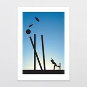 Practice Makes Perfect - Cricket Girl Art Print gallery detail image