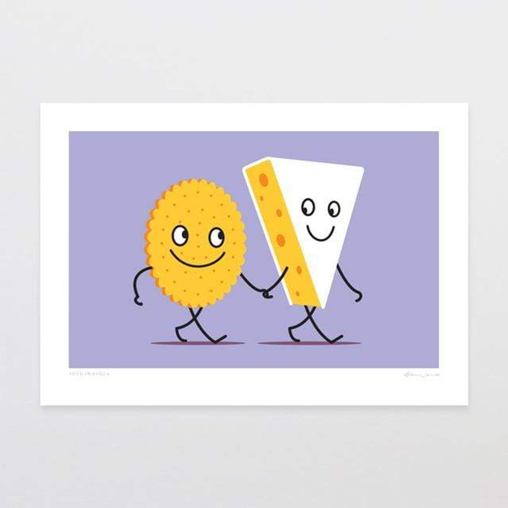 Food Friends 4 - Cheese & Cracker Art Print gallery detail image