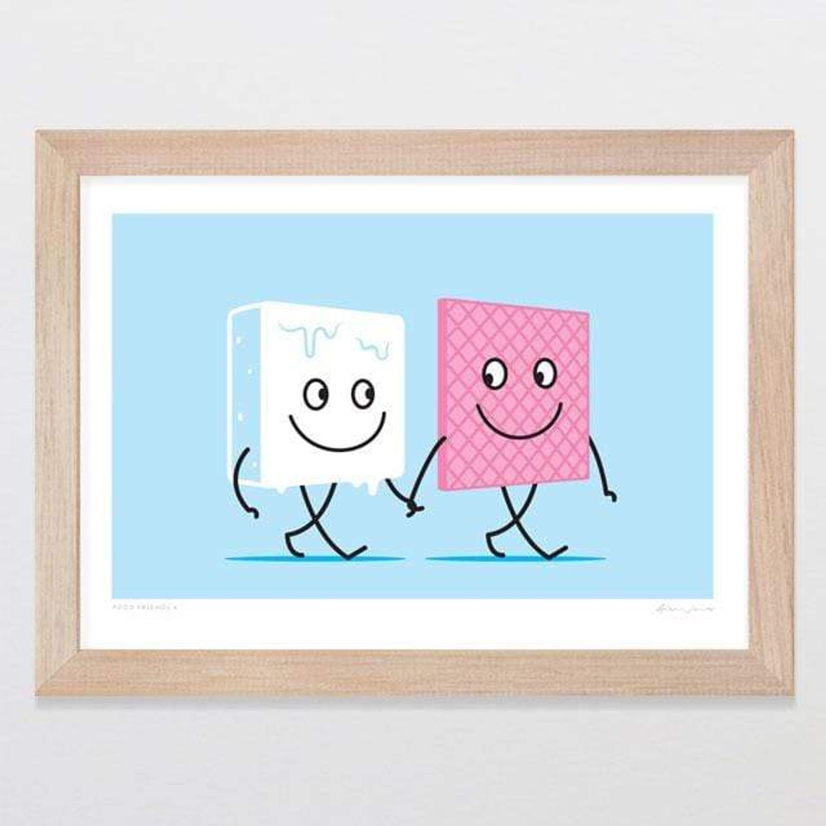 Food Friends 6 - Ice Cream & Wafer Art Print gallery detail image