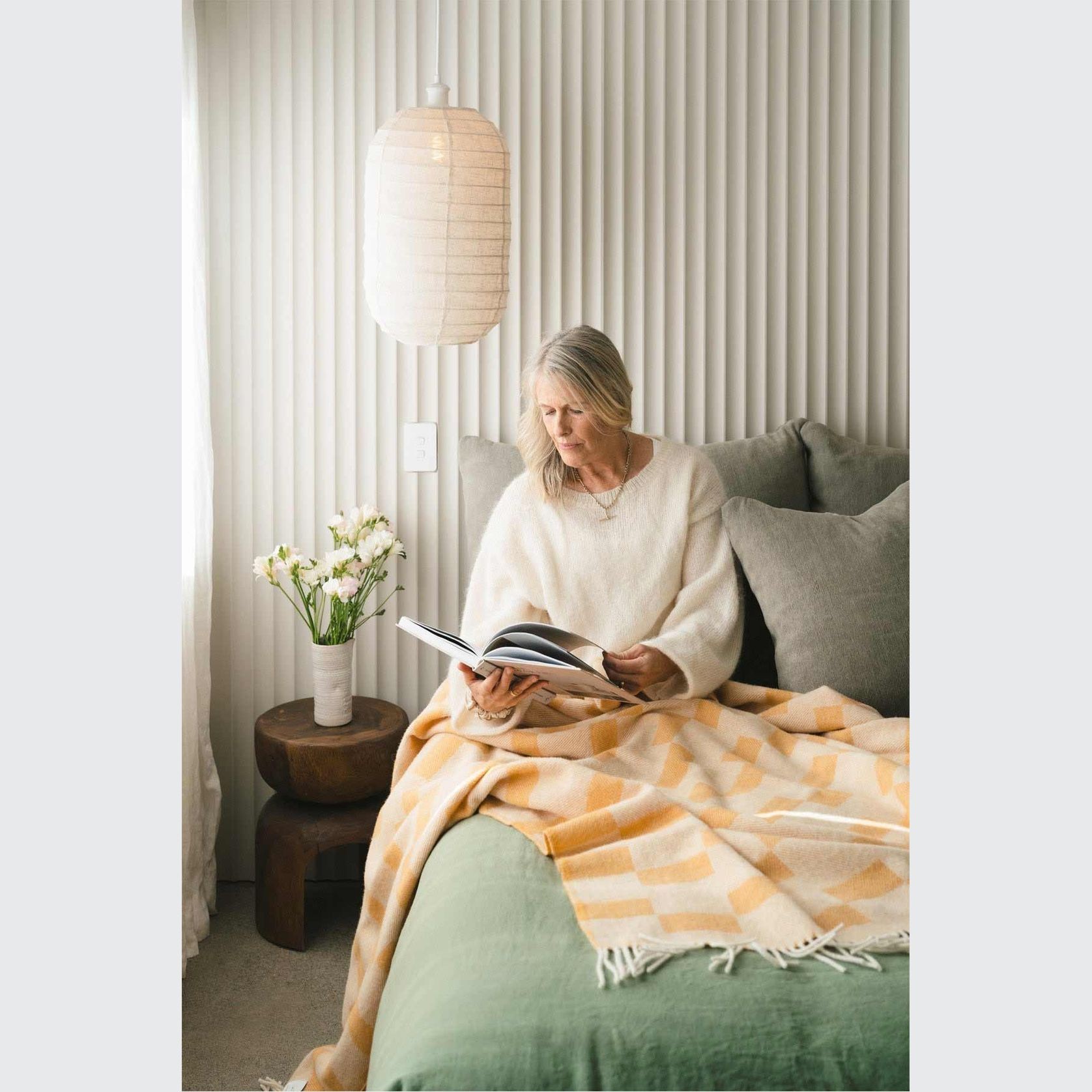 Ruanui Station Lambswool Throw - Gowdys Gold gallery detail image