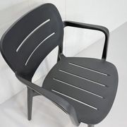 Grace Resin Arm Dining Chair - Charcoal gallery detail image