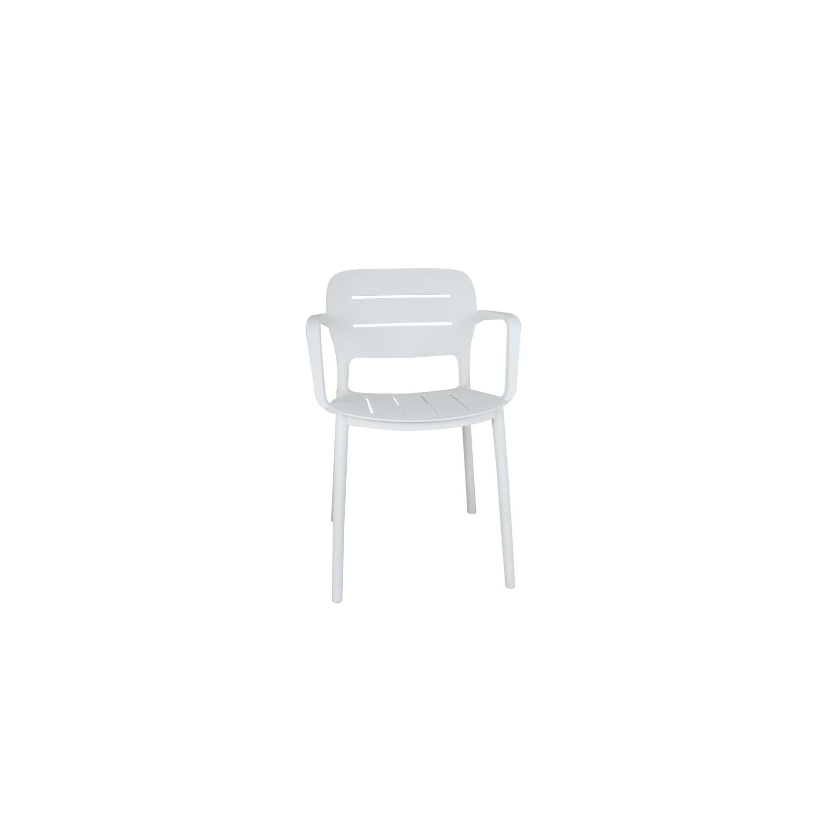 Grace Resin Arm Dining Chair - White gallery detail image