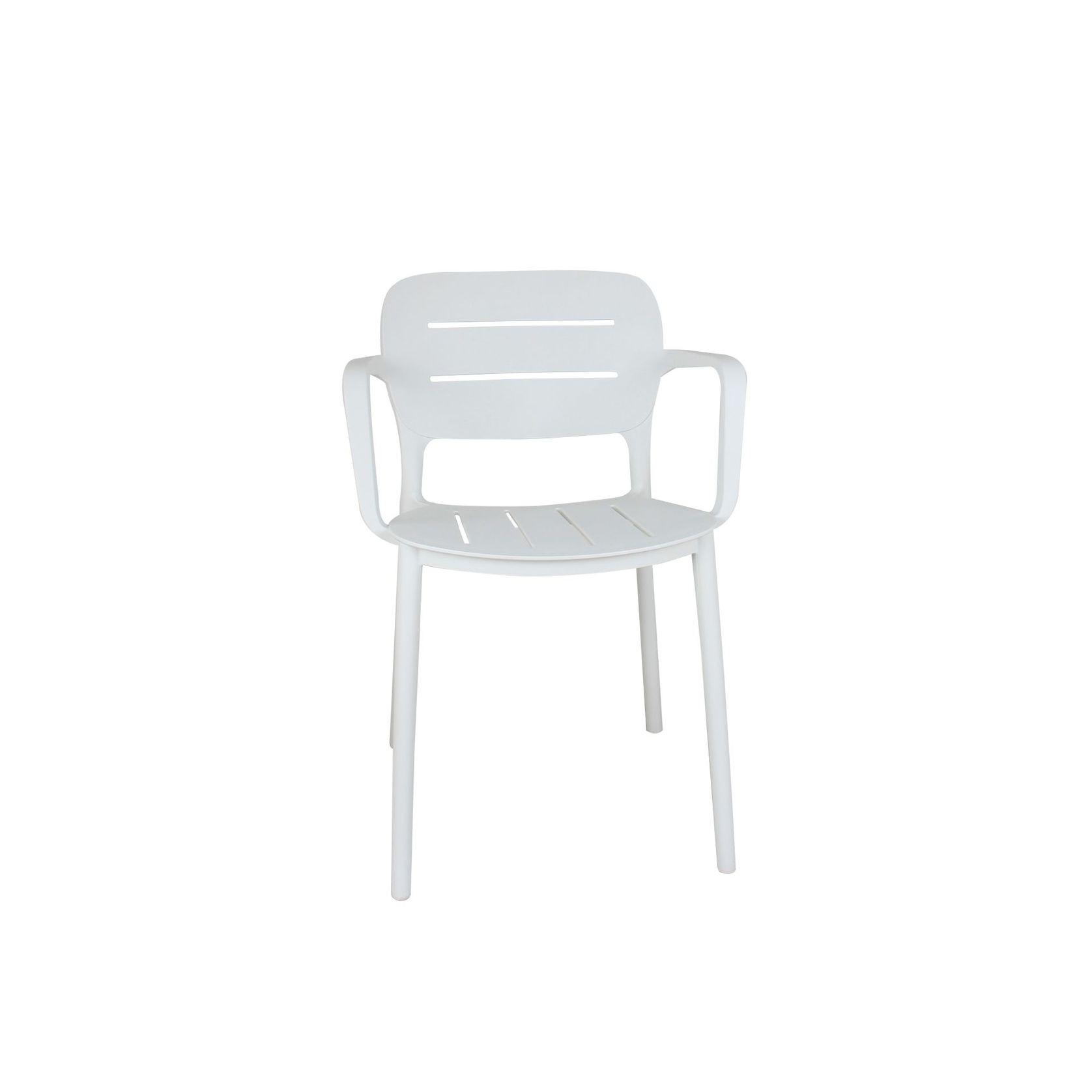 Grace Resin Arm Dining Chair - White gallery detail image