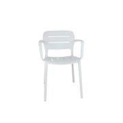 Grace Resin Arm Dining Chair - White gallery detail image