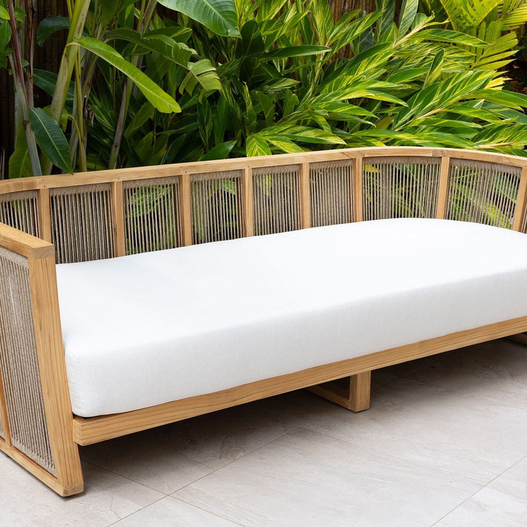 Granada 4pc Rope Outdoor Lounge Setting - 3 Seater - Granada Table gallery detail image