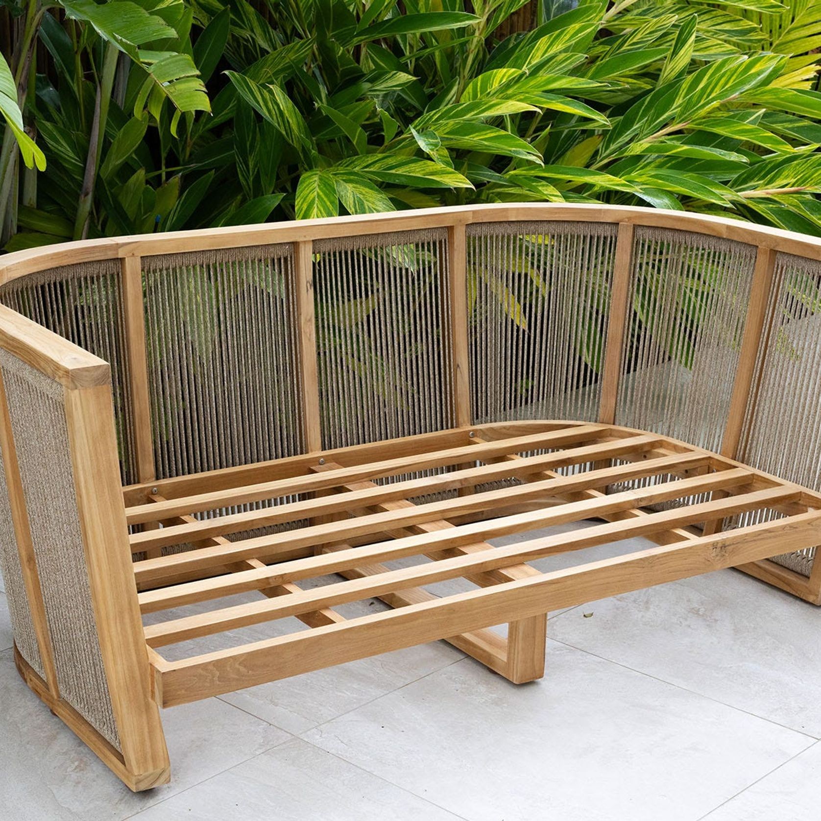 Granada 4pc Rope Outdoor Lounge Setting - 2 Seater - Rope Table gallery detail image