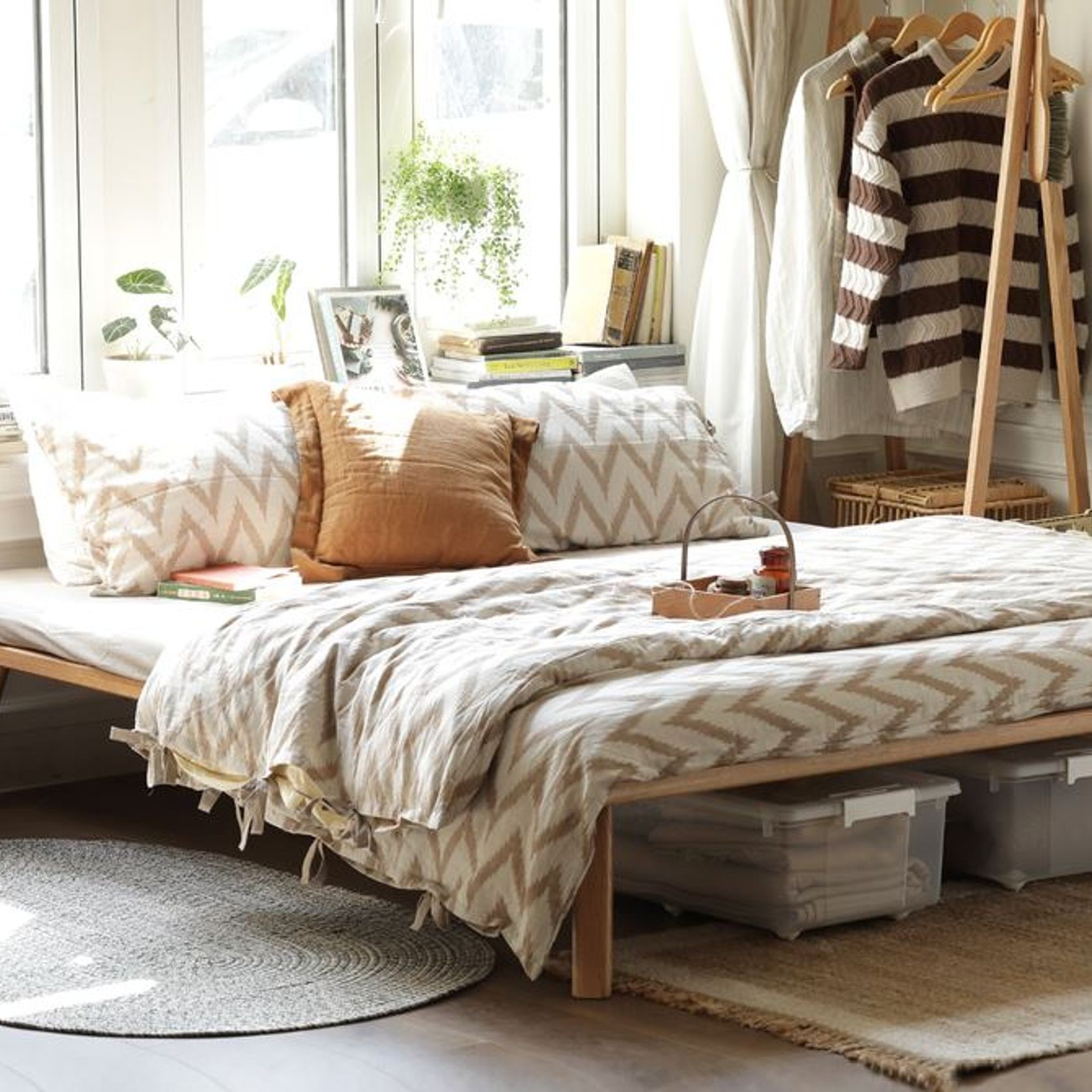 Greenland Solid Oak Headless Design Bed Frame ArchiPro NZ