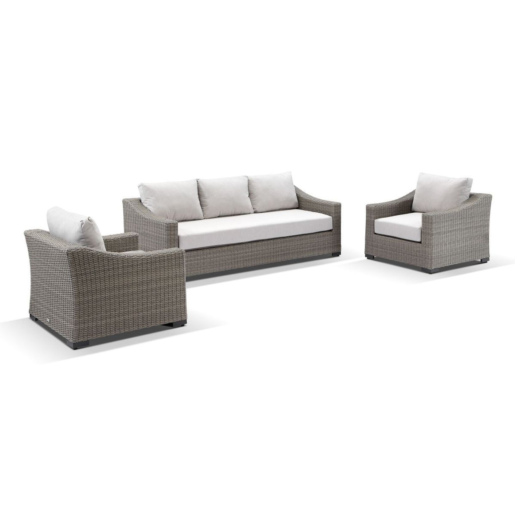 Hahei 3-Seater Lounge Set - Cast Silver gallery detail image