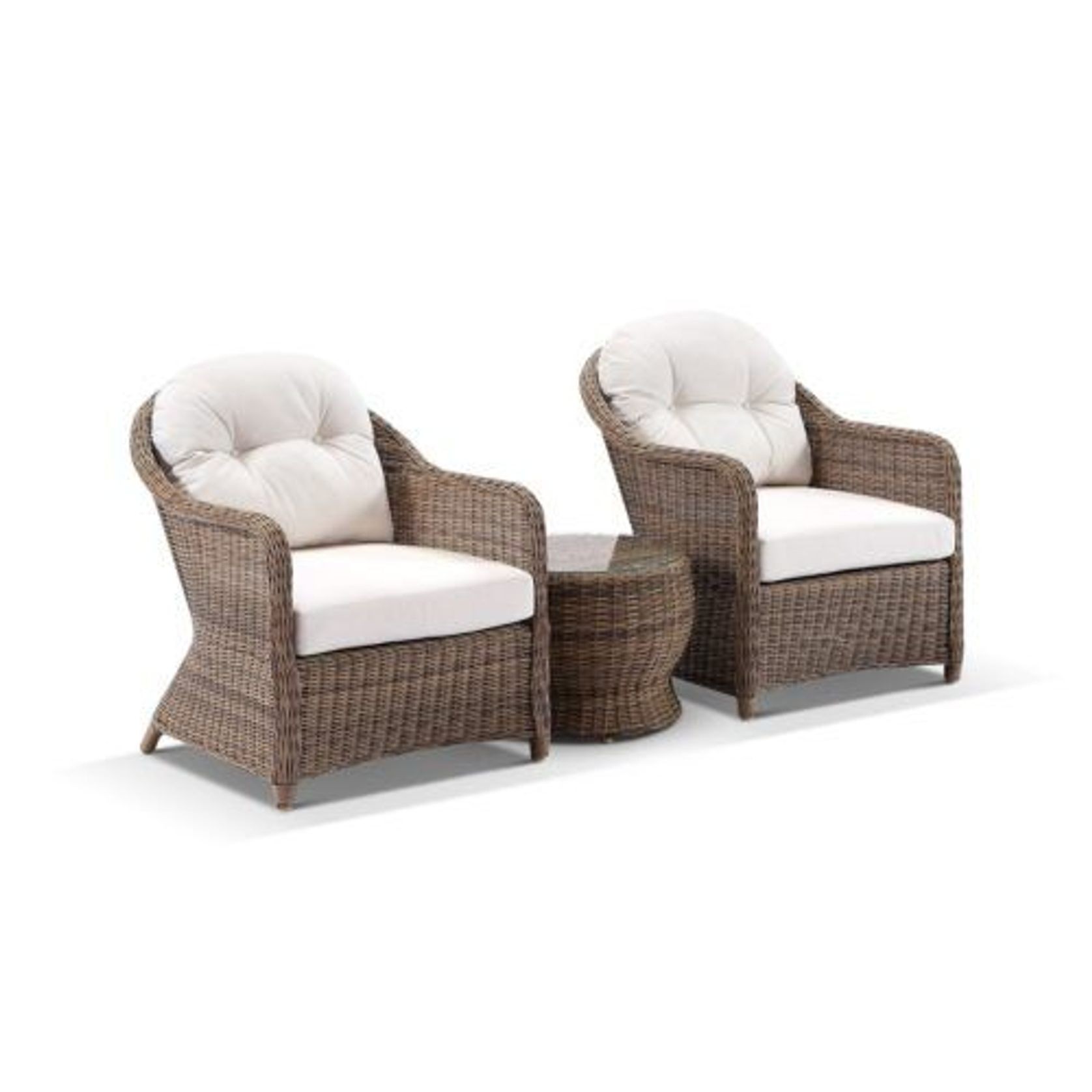 Hampton Rattan Chair Set - Wheat gallery detail image